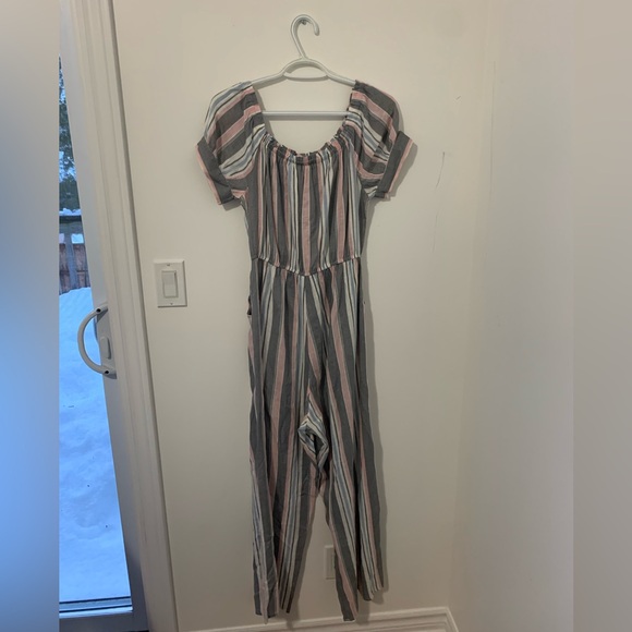 Multi-coloured Striped Jumpsuit - Picture 2 of 2